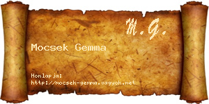 Mocsek Gemma névjegykártya